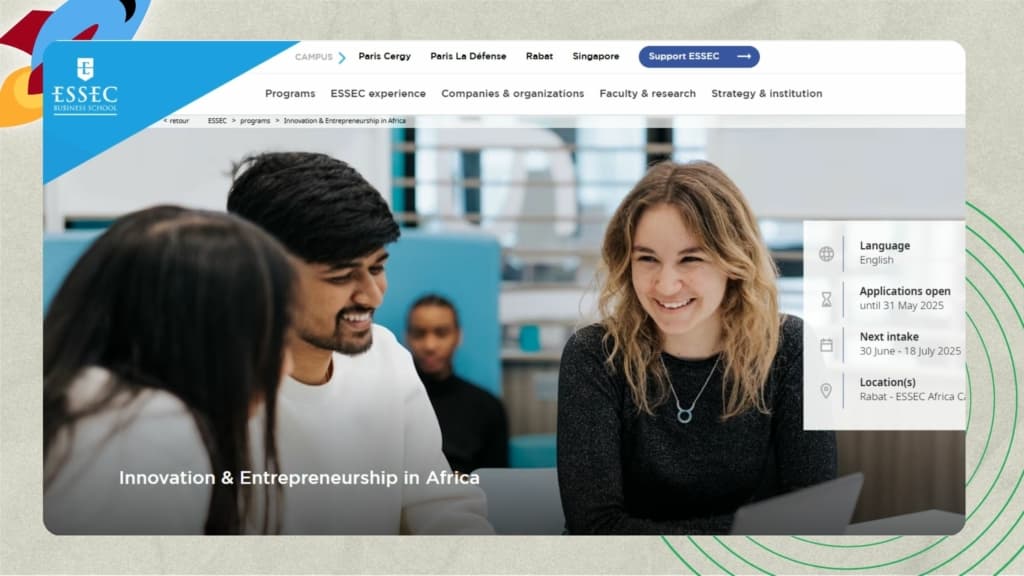 Top Startup Accelerators in Rabat - ESSEC Africa Innovation & Entrepreneurship Program