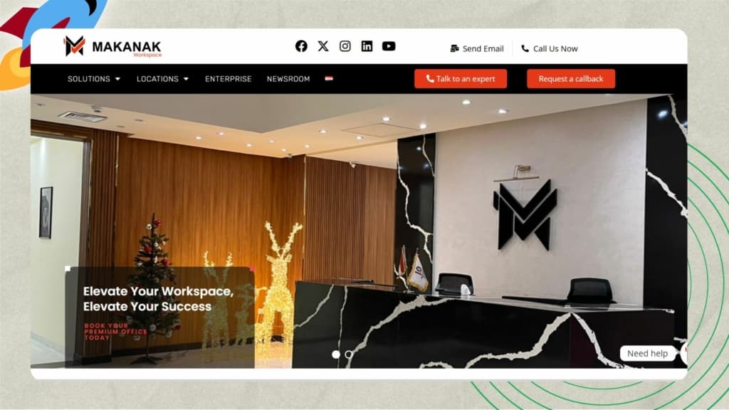 Top Co-Working Spaces in Egypt, (Cairo) - Makanak Office Space