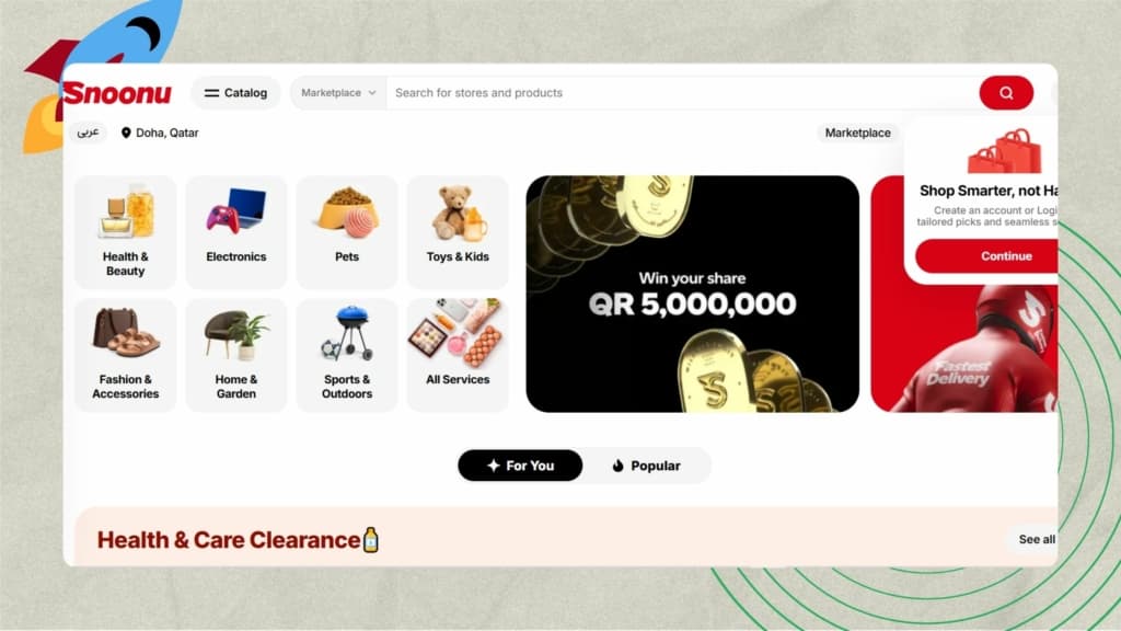Top Startups in Qatar, (Doha) - Snoonu
