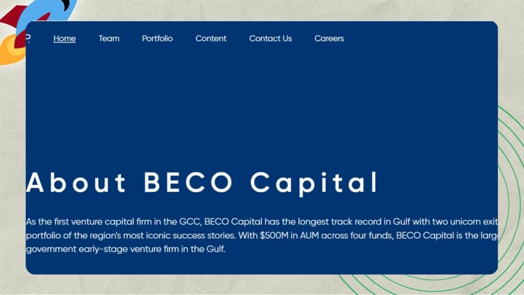Top Startup Investors in Abu Dhabi - BECO Capital